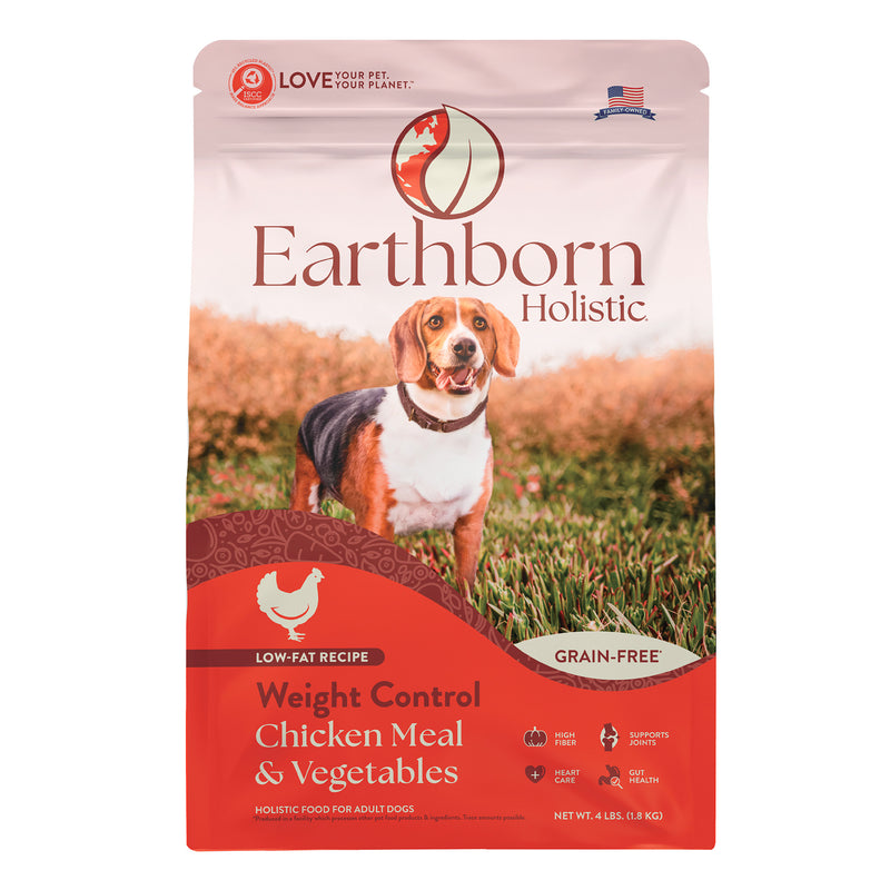 Earthborn Holistic Weight Control Chicken Meal & Vegetables Grain-Free Dry Dog Food 4 lb