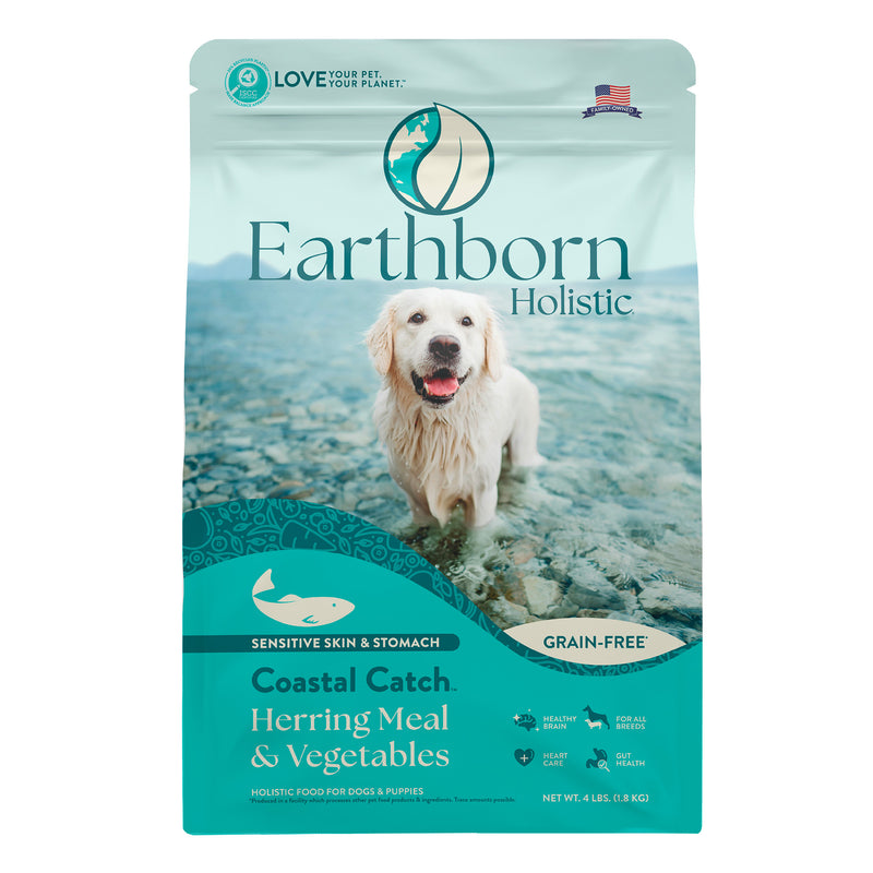 Earthborn Holistic Coastal Catch Herring Meal & Vegetables Grain-Free Dry Dog Food 4 lb