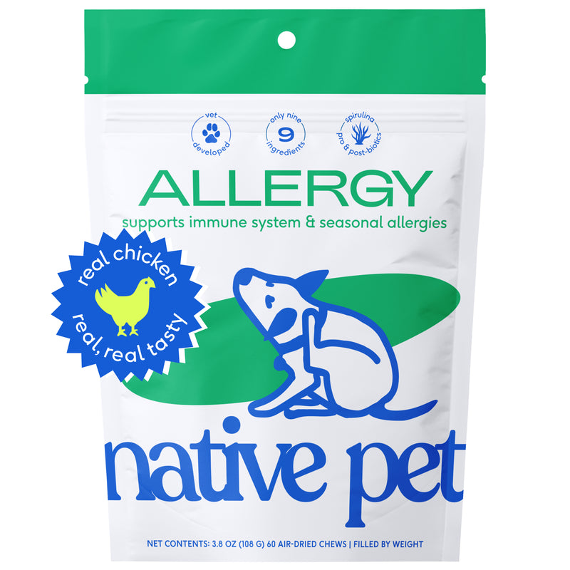 Native Pet Allergy & Immune Chews Allergy Relief Supplement for Dogs, 60 count