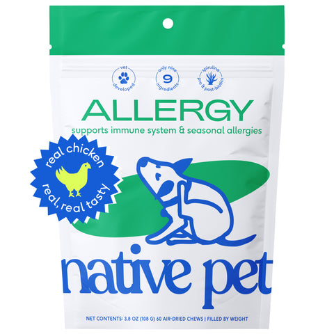 Native Pet Allergy & Immune Chews Allergy Relief Supplement for Dogs, 60 count