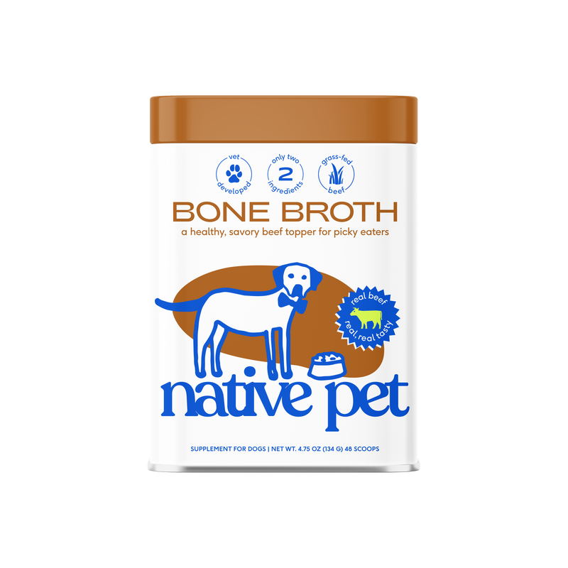 Native Pet Beef Bone Broth Powder Grain-Free Dog Food Topper, 4.75 oz