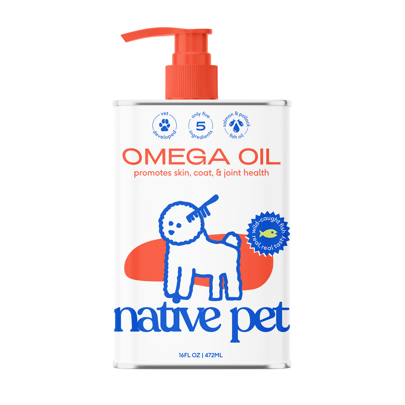 Native Pet Omega-3 Fish Oil & Alaskan Salmon Oil Skin & Coat Health Supplement for Dogs, 16 oz