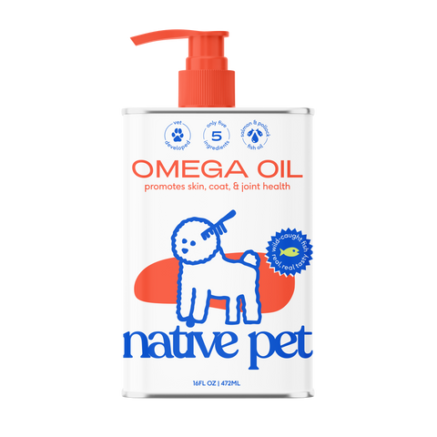 Native Pet Omega-3 Fish Oil & Alaskan Salmon Oil Skin & Coat Health Supplement for Dogs, 16 oz