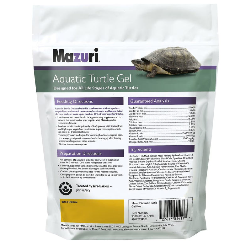 Mazuri® Aquatic Turtle Gel, 8 Ounce Bag