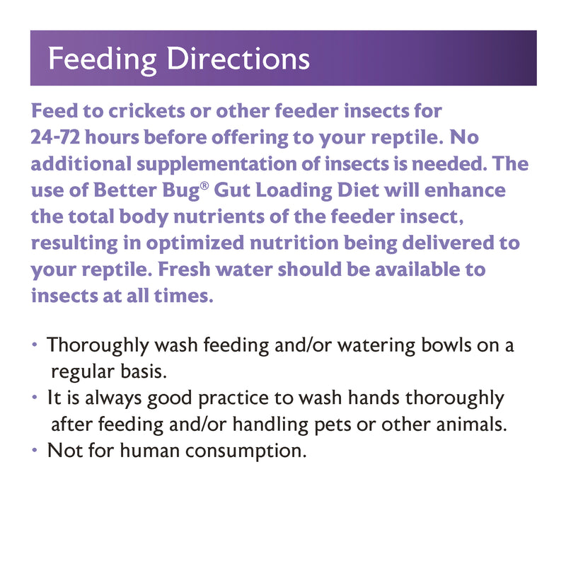Mazuri® Better Bug® Gut Loading Diet, 8 ounce Bag