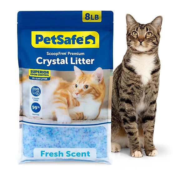 PetSafe ScoopFree Scented Non-Clumping Crystal Cat Litter Bag, 8lb