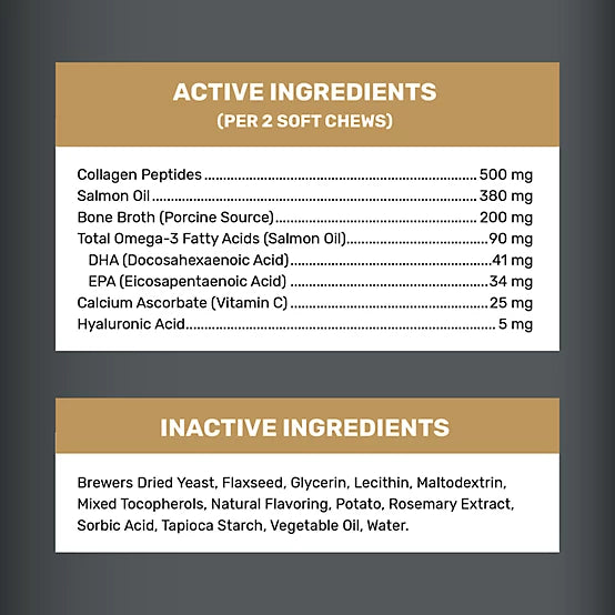 4health Collagen with Salmon Oil Soft Chewable Supplement for Dogs, 90 ct.