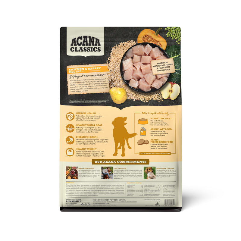 ACANA Classics Dry Dog Food Chicken & Barley Recipe
