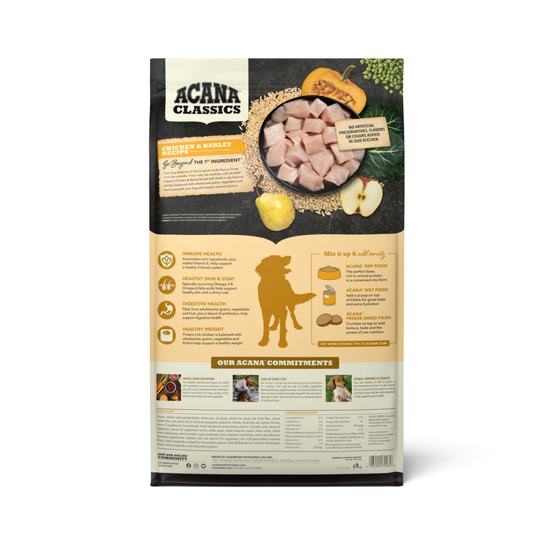 ACANA Classics Dry Dog Food Chicken & Barley Recipe