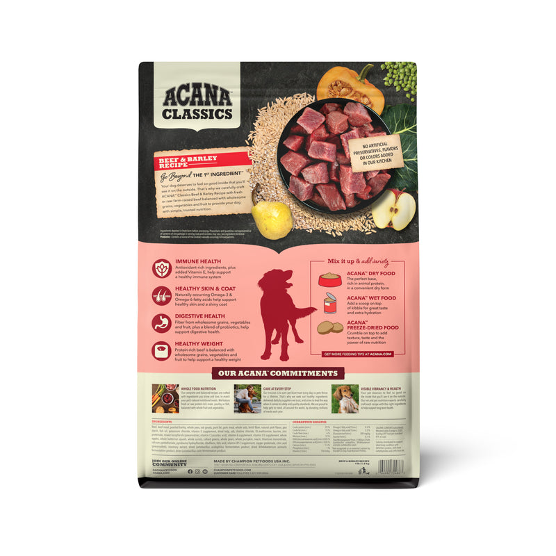 ACANA Classics Dry Dog Food Beef & Barley Recipe