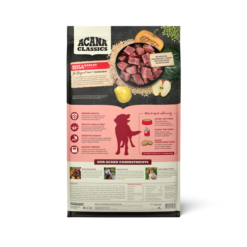 ACANA Classics Dry Dog Food Beef & Barley Recipe