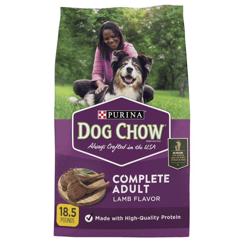 Purina Dog Chow Complete Adult Dry Dog Food Kibble With Lamb Flavor