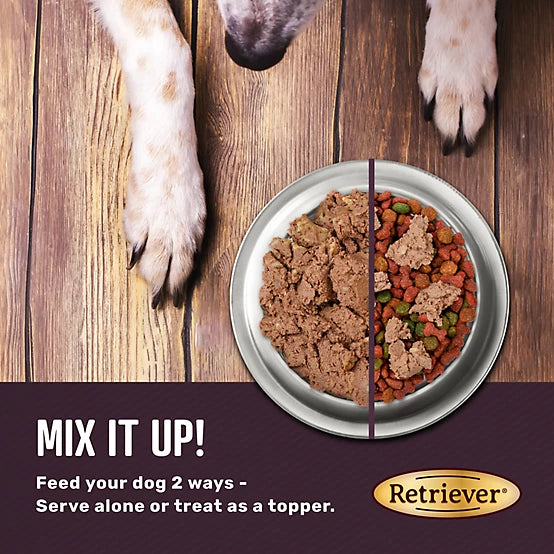 Retriever Adult New York Strip/Ribeye Cuts in Gravy Wet Dog Food Variety Pack, 13.2 oz., Pack of 24 Cans