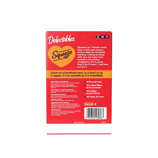 Delectables Squeeze-Up Chicken Favorites Variety Pack Lickable Cat Treats, 20 ct.
