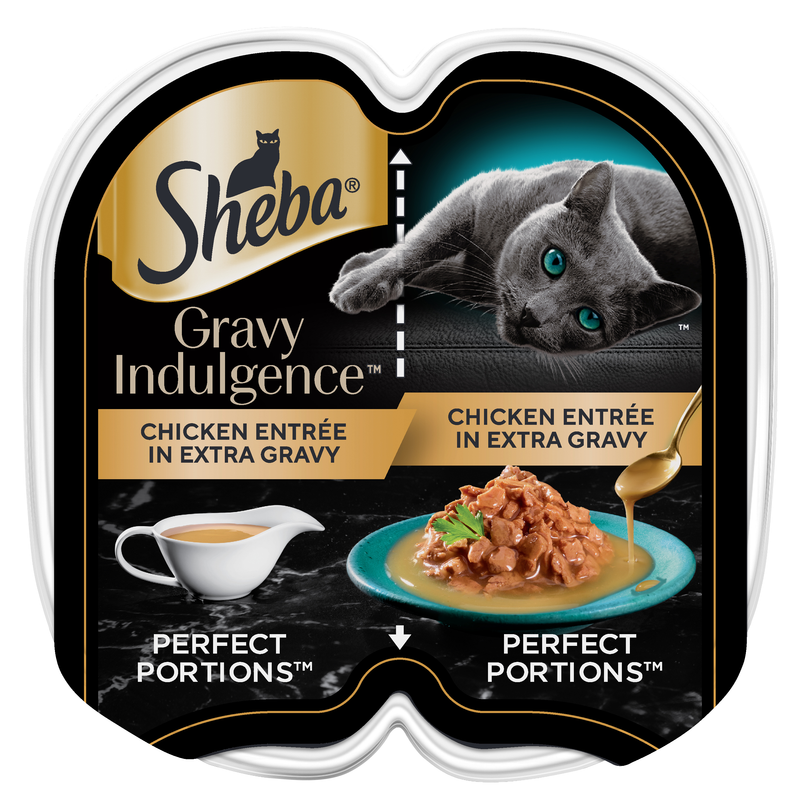 Sheba Gravy Indulgence Cat Food Chicken Entree in Extra Gravy, 2.6 oz.