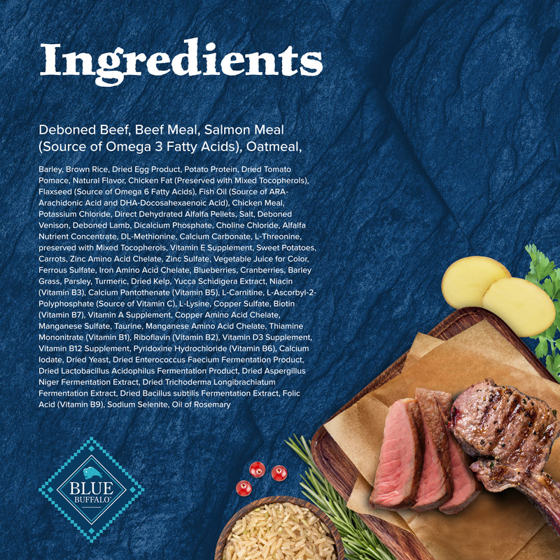 Blue Buffalo Wilderness High-Protein Rocky Mountain Recipe Dry Food for Puppies, Red Meat & Grains, 4.5-lb Bag