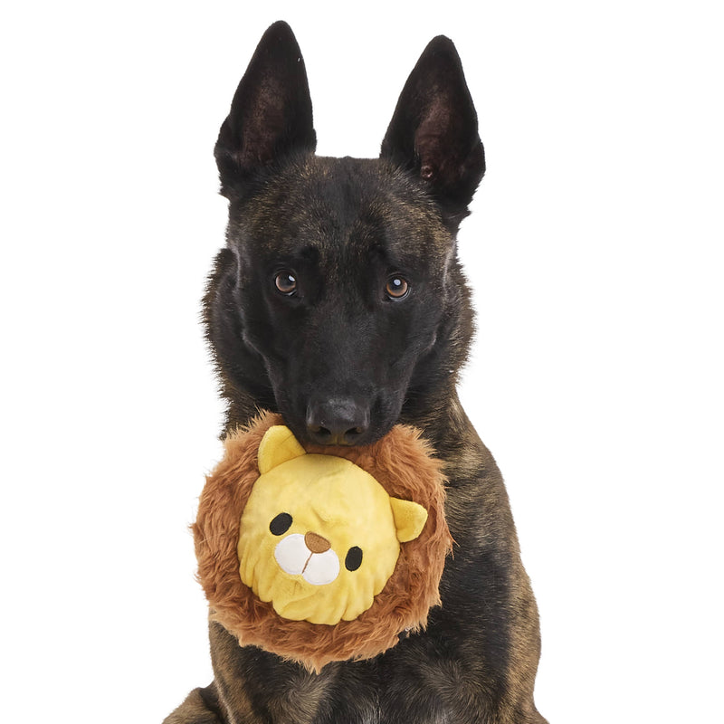 Bark Super Chewer Lionel Lion tough rubber core lion dog toy L/XL