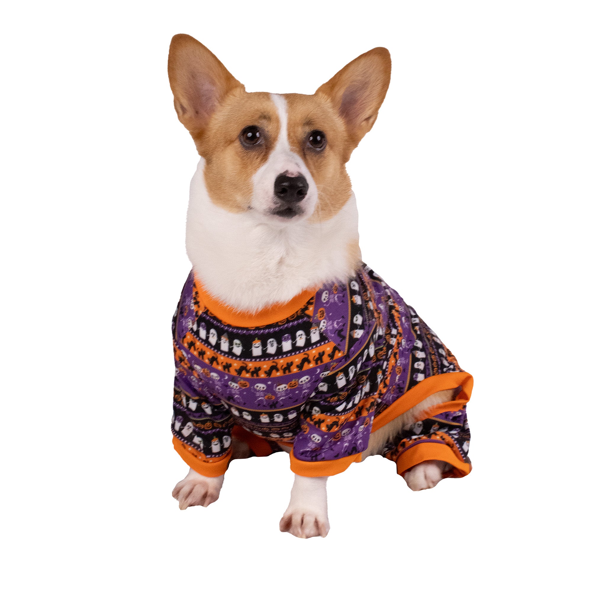 Christmas Corgi Satin Pajama Set - Grishko.com, image size:2000x2000