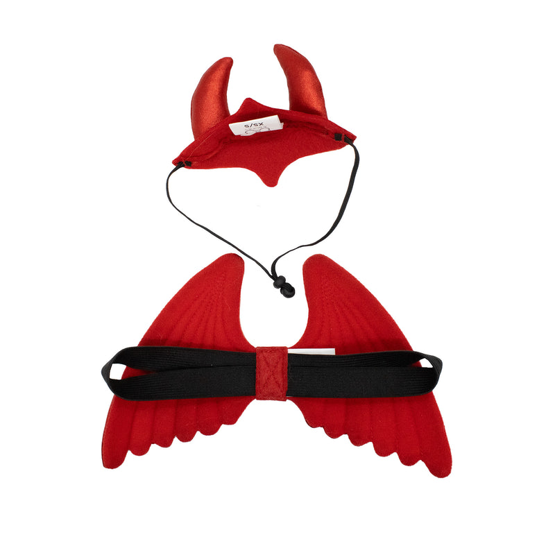 Metallic Devil Wings with Hat Set Pet Halloween Costume