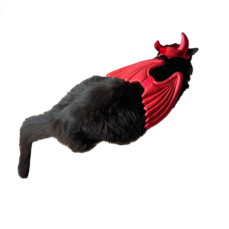 Metallic Devil Wings with Hat Set Pet Halloween Costume