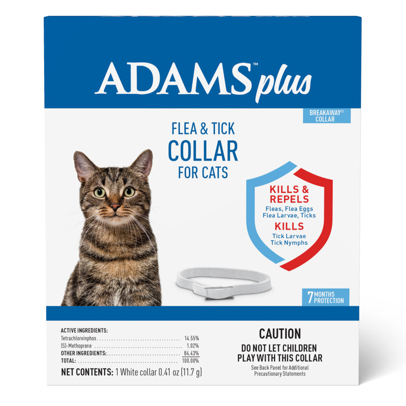 Adams Plus Flea & Tick Collar for Cats 1 pack