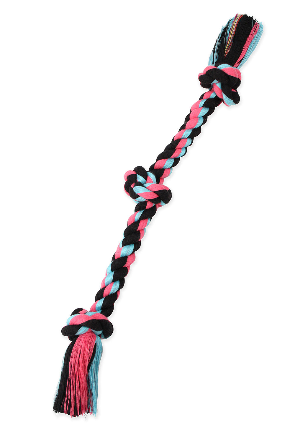 '.dog rope toy with knotted Mammoth Pet Md 20-in Cotton-Poly Color 3 Knot Rope Tug Dog Toy – Petsense