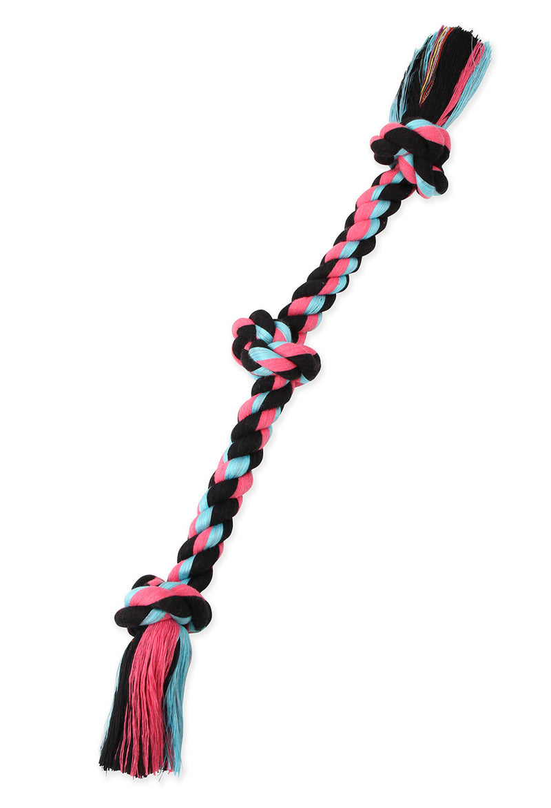 Mammoth Pet Md 20-in Cotton-Poly Color 3 Knot Rope Tug Dog Toy