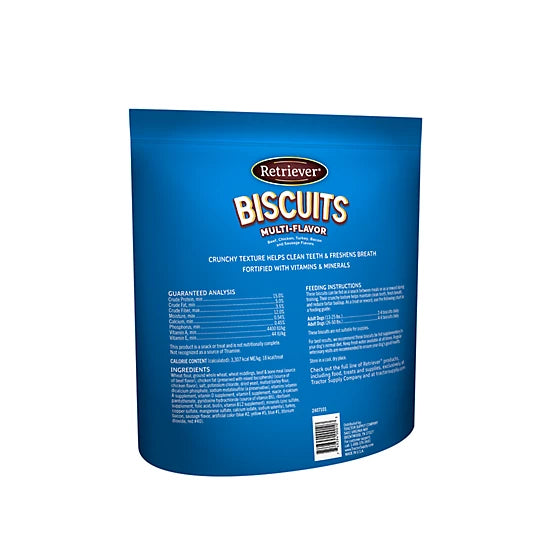 Retriever Multi-Flavor Dog Biscuit Treats, 5 lb.