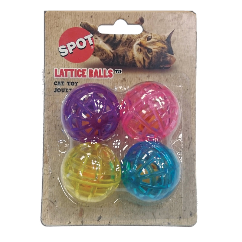 Ethical Products SPOT Lattice Balls Plastic With Bell 4 Pack