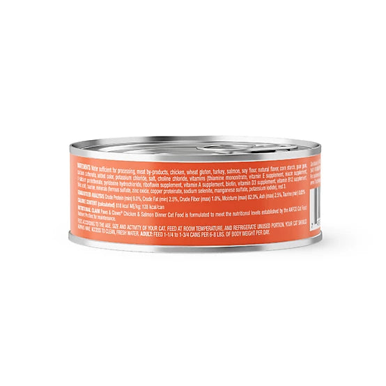 Paws & Claws Adult Chicken and Salmon Shreds in Gravy Wet Cat Food, 5.5 oz.