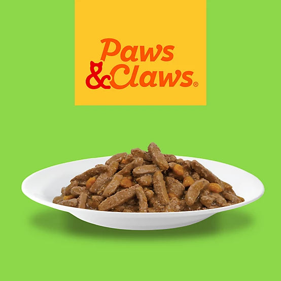 Paws & Claws Adult Turkey and Cheese Dinner Shreds in Gravy Wet Cat Food, 5.5 oz.