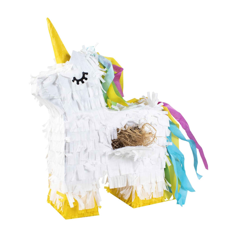 Penn-Plax Unicorn Pinata with Natural Nesting Material – Safe for Small and Medium Birds – Mini