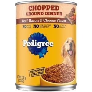 Pedigree Traditional Ground with Chunky Beef, Bacon & Cheese 13.2oz