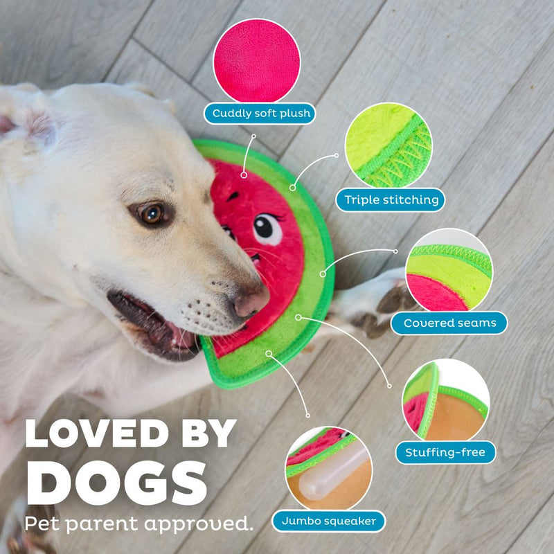 Outward Hound Tough Skinz Watermelon Dog Toy Red Med
