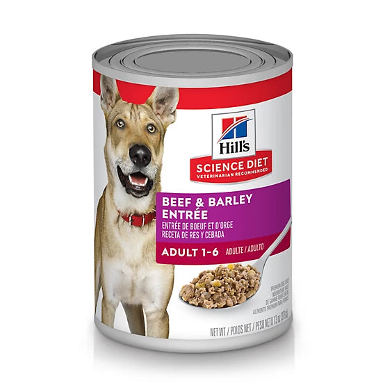 Hill's Science Diet Adult Beef and Barley Chunks Wet Dog Food, 13 oz.