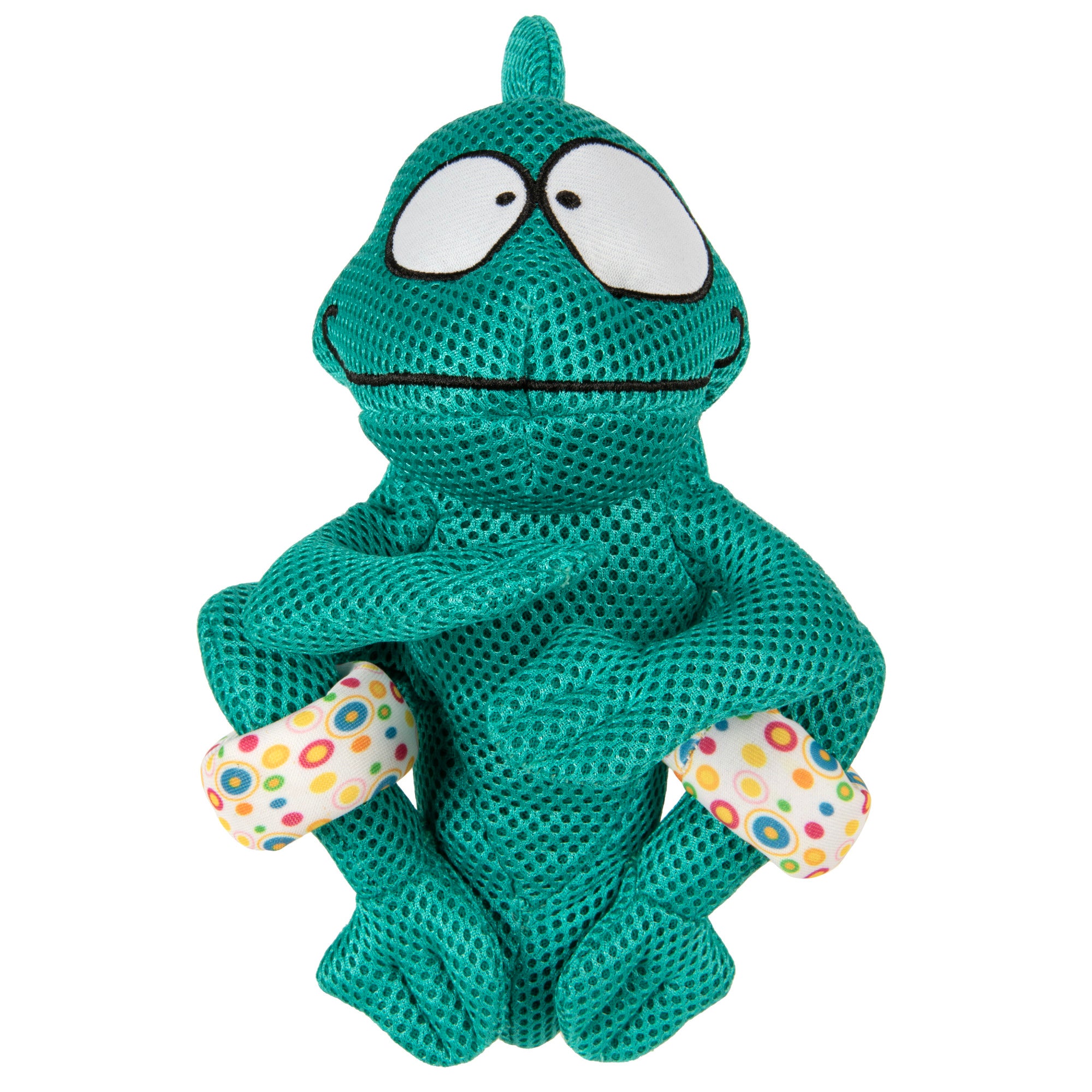 goDog Double Chew Guard Technology Chameleon Squeaker Plush Dog