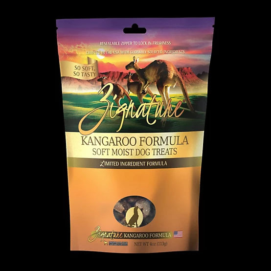 Zignature Soft Moist Dog Treats Kangaroo Formula Dog Treats, 4 oz.