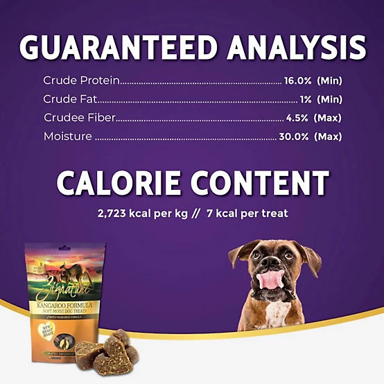 Zignature Soft Moist Dog Treats Kangaroo Formula Dog Treats, 4 oz.