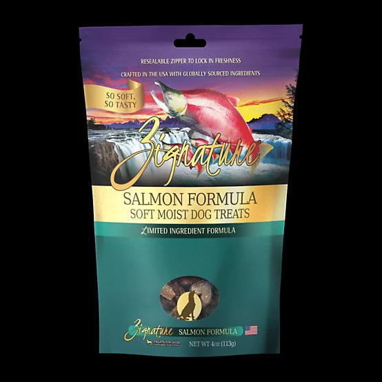 Zignature Soft Moist Dog Treats Salmon Formula Dog Treats, 4 oz.