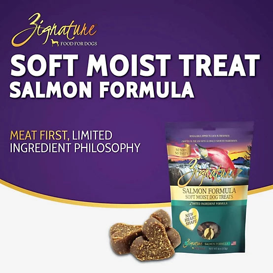 Zignature Soft Moist Dog Treats Salmon Formula Dog Treats, 4 oz.
