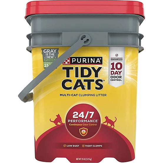 Purina Tidy Cats Scoop 24/7 Performance Continuous Odor Control for Multiple Cats Cat Litter, 35lb