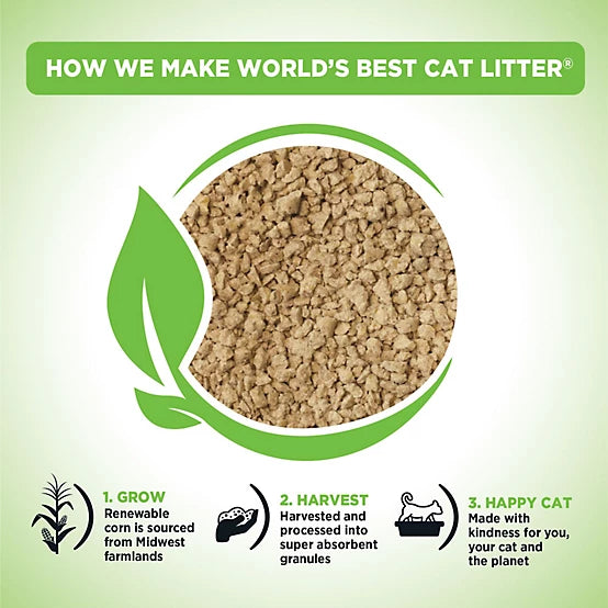 World's Best Cat Litter Comfort Care Unscented, Clumping, 15lb