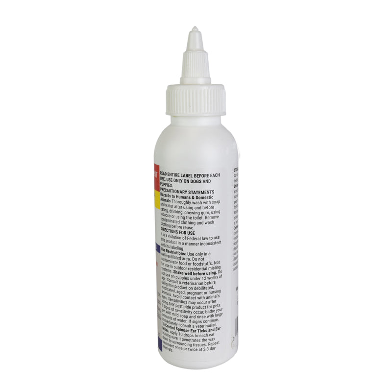 Miracle Care's R7M 4 oz. Ear Mite Treatment for dogs and cats over 12 weeks old.