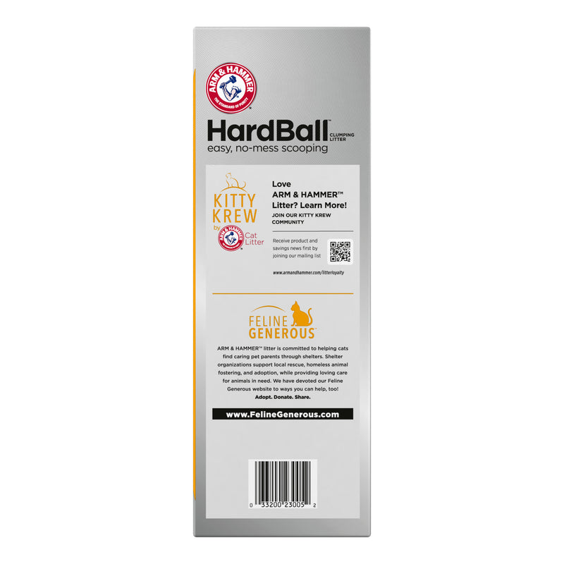 ARM & HAMMER Hardball Lightweight Cat Litter, Clumping, No-Mess Scooping, Multi-Cat, 7 lb