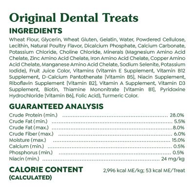 Greenies Dental Dog Treats for Large Dogs 50-100 lb.