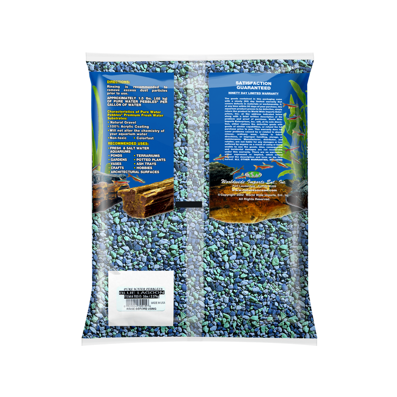 PURE WATER PEBBLES GRAVEL BLUE LAGOON 5LB