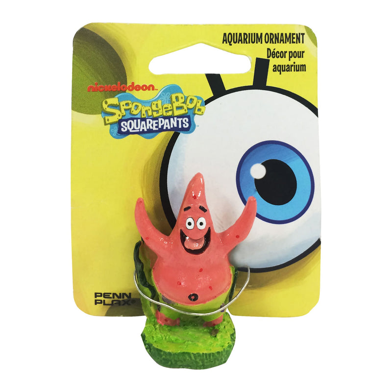 Penn-Plax Officially Licensed SpongeBob SquarePants Aquarium Ornament – Patrick (Mini/Small Size) – Perfect for Freshwater and Saltwater Tanks