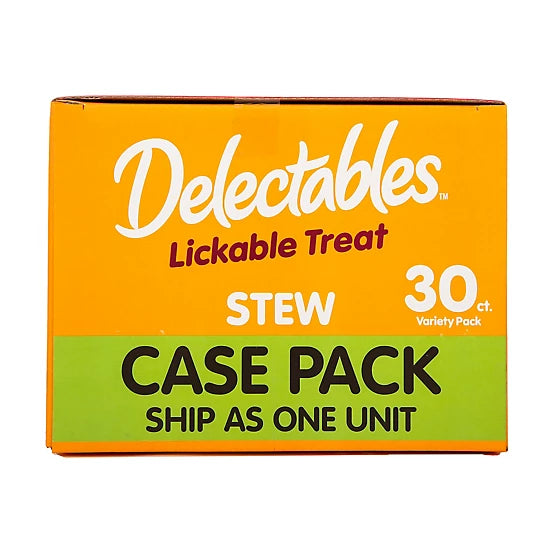 Delectables Stew Variety Pack Lickable Cat Treat and Topper, 30 ct.