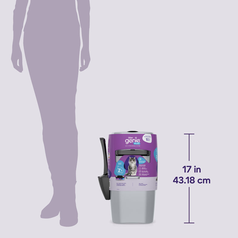 Litter Genie Plus Pail, Silver