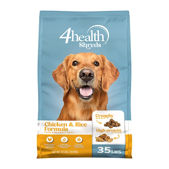 4health Shreds Adult Chicken and Rice Formula Dry Dog Food, 35lb